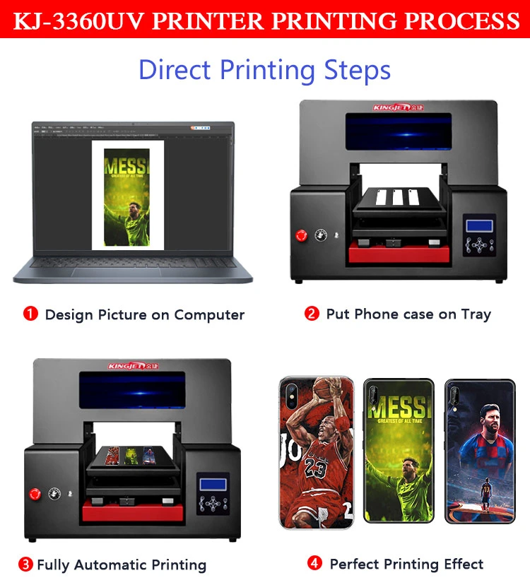 A3 A2 Flatbed T Shirt UV Printing Machine Dtf UV Printer for Wood, Glass, Pen, Phone Case