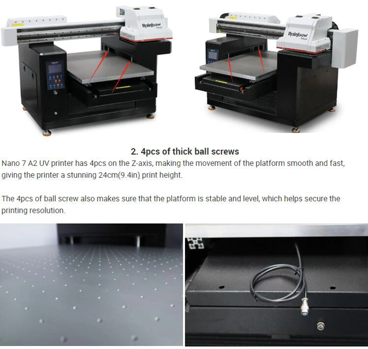Flagship Rainbow Printer UV Flatbed A2+ for Acrylic Key Chain UV Printer