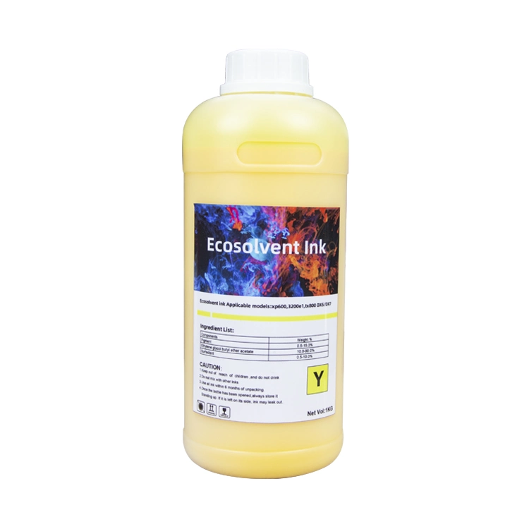 1000ml Cmyk 4 Color Outdoor Eco Solvent Ink for Ep Dx5 Dx7 XP600 Tx800 Inkjet Printers