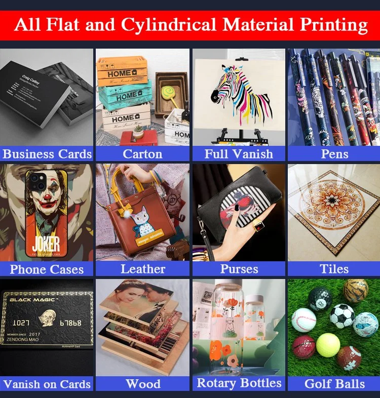 A3 A2 Flatbed T Shirt UV Printing Machine Dtf UV Printer for Wood, Glass, Pen, Phone Case