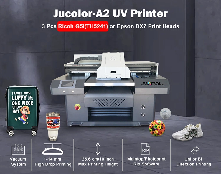 Jucolor 4060 UV Flatbed Printer with Tx800 Dx7 G5I for Canvas Glass