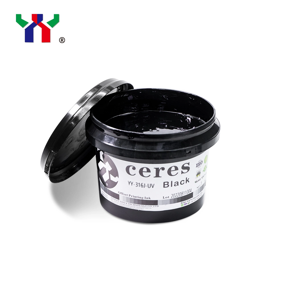 High Quality Ceres UV Offset Ink for Cup, High Adhesive Force for Cards, Cmyk Color, 1kg/Can