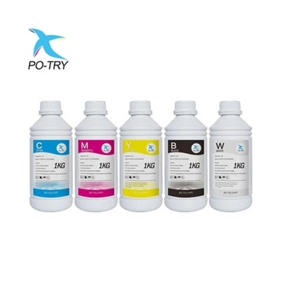Sample Customization Cmykw 1000ml Water Based Printing Ink Pigment Dtf Ink for Dtf Printer Cotton Fabric