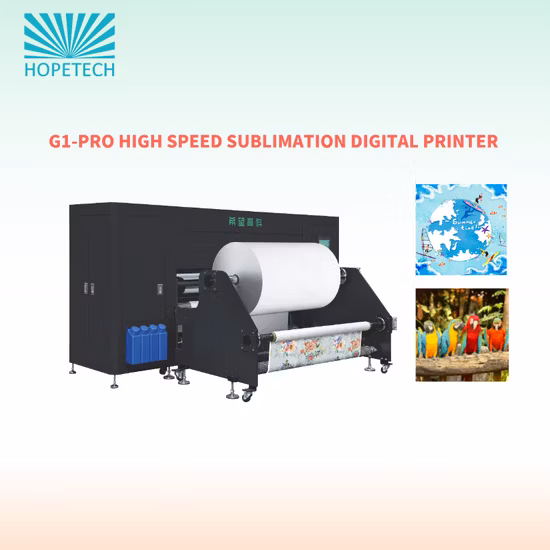 Digital Sublimation Textile Printer with 12 Kyocera Printing Heads